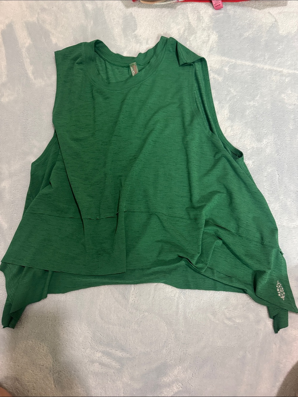 Free people Women's Green Sleeveless Layered Tank Top